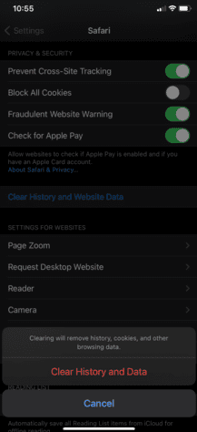 Screenshot 2021-11-10 at 17.03.08 Clear Cache