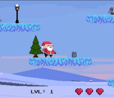 Christmas Platformer Game Screenshot