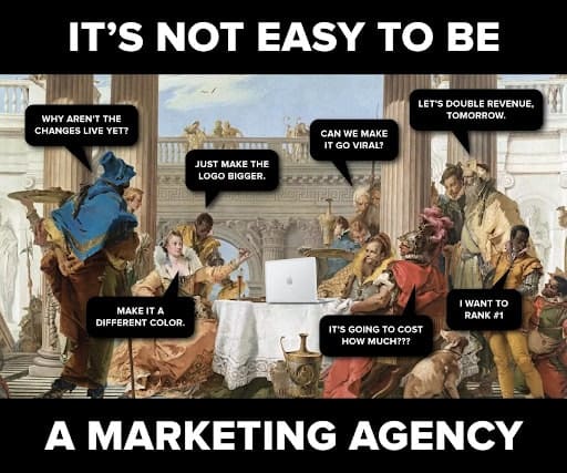 Meme of marketing agency